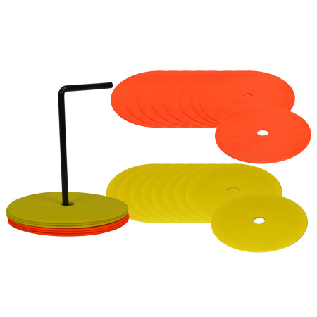 Lot de 24 coupelles plates jaune / orange