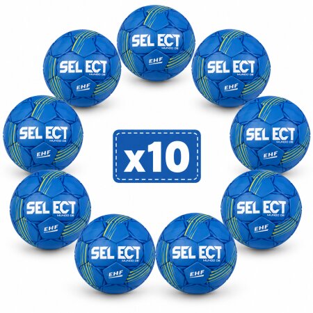 Lot de 10 ballons de handball Select MUNDO DB V24/26 Select Bleu