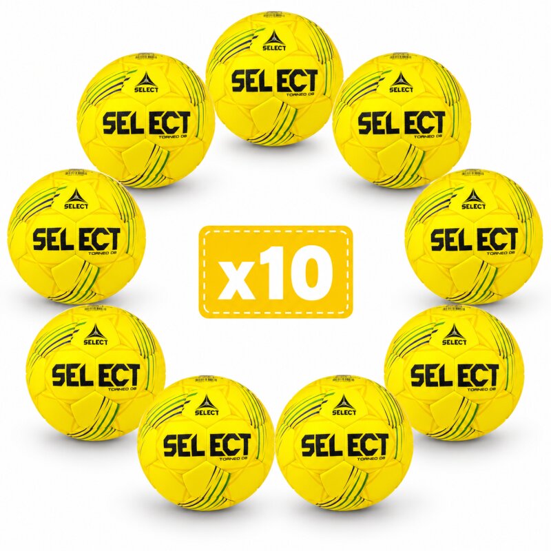Lot de 10 ballons de handball TORNEO DB V23/26 YELLOW T1 - Select