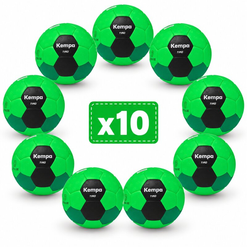 Lot de 10 ballons de handball Kempa Tiro T0