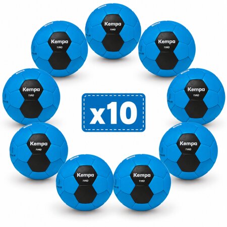 Lot de 10 ballons de handball Kempa Tiro T1