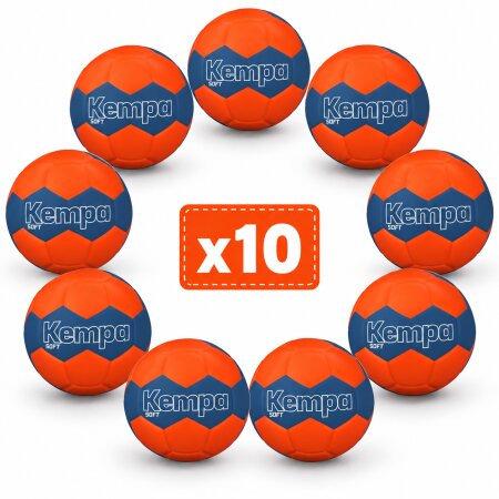Lot de 10 ballons de handball Kempa SOFT handball - Entraînement & match