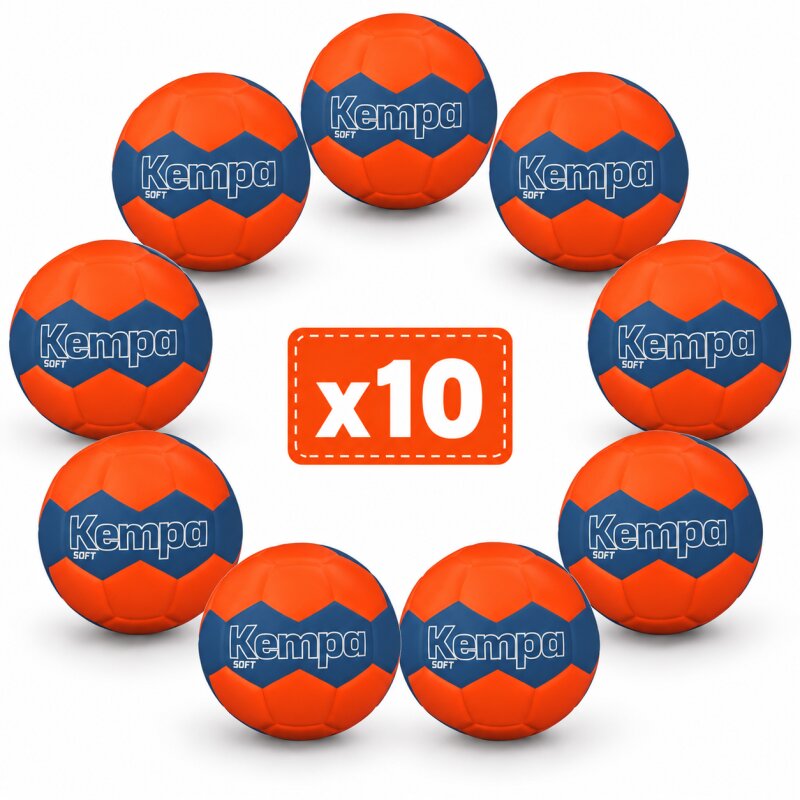 Lot de 10 ballons de handball Kempa SOFT handball - Entraînement & match