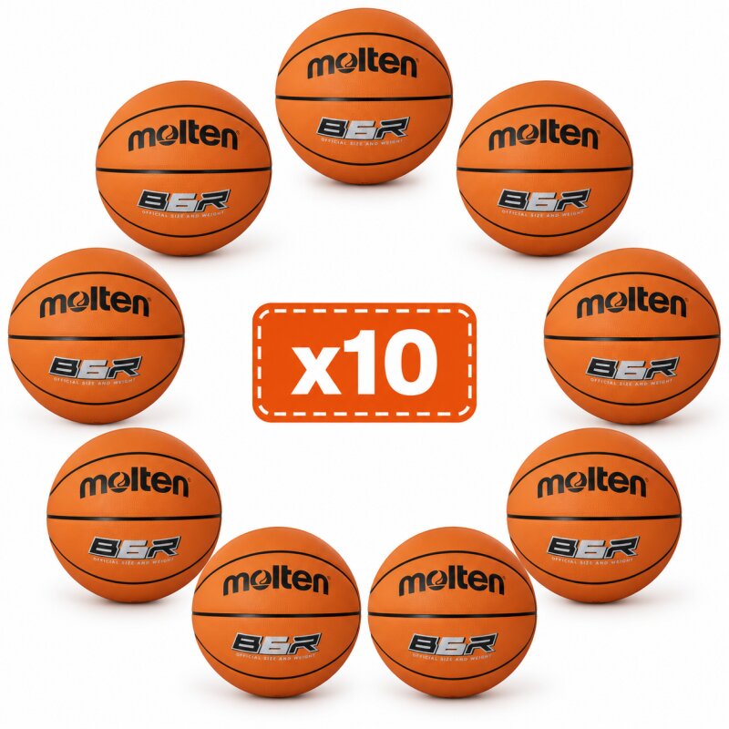Lot de 10 ballons basket Molten ENTR. BR6 Molten T6