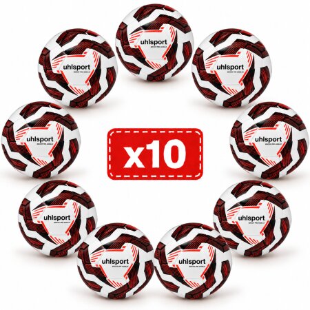Lot de 10 ballons de football Uhlsport Soccer Pro Addglue T4