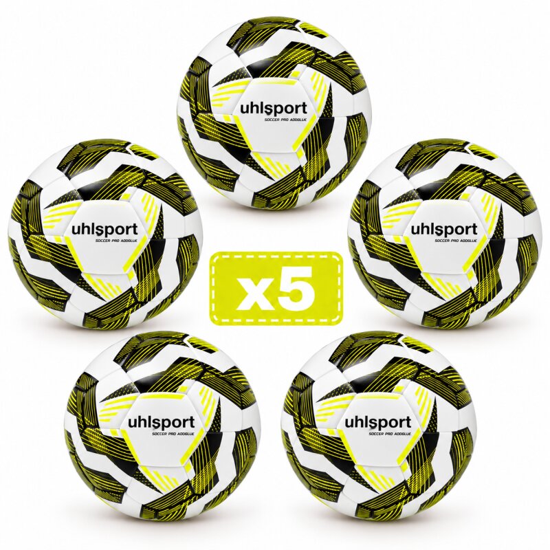 Lot 5 Ballons Football Uhlsport Soccer Pro Addglue T5 Club