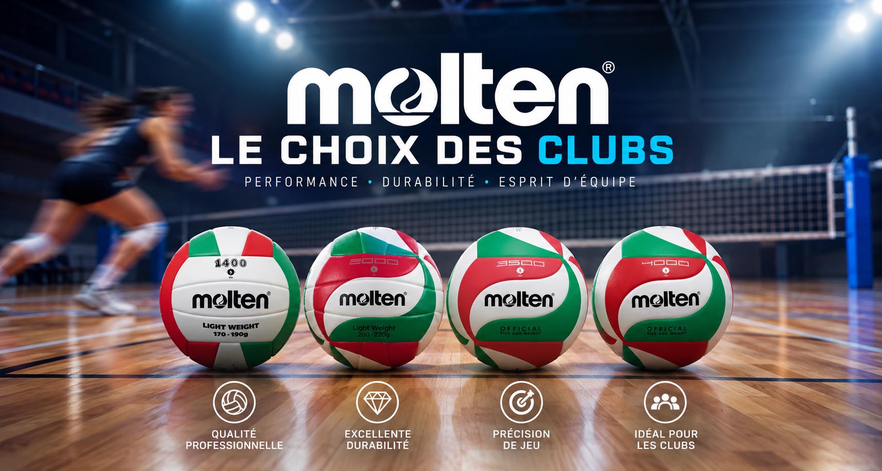 Lots de ballons de volleyball pour clubs